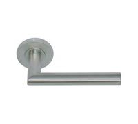 Paire béquilles Inox 304 angle vif sur rosace Vallon INOX IMPORT - ressort rappel C7 ép.38/50 mm - 173