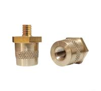 Paire d'adaptateurs de bornes de batterie avec filetage mâle M6/M8, kit de bornes en laiton pour systèmes 12V-24V, pour connecteurs d'alimentation robustes pour réparer les pôles corrodés, montage