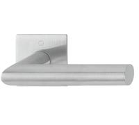 Paire de béquille sur rosace plate autocollante carrée Bec de cane Amsterdam Inox F69 - HOPPE - ROZ 3478448