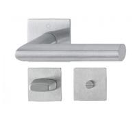 Paire de béquille sur rosace plate autocollante carrée Condamnation 7mm/35-45mm Amsterdam Inox F9 - HOPPE - 3807871 ROZ