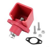 Paire de bornes robustes de type Y 300 A rouge et noir en cuivre avec base isolée PA66 pour onduleurs solaires (A)