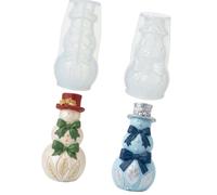 Paire de bougies de Noël faites à la main, nœud de ruban de | Ensemble de cire décorative 2 pièces pour projets d ' affichage, retrait facile et flexible