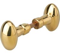 Paire de boutons pour porte, carré 6x110mm, 1 portée, laiton poli - THIRARD