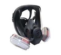 Paire de cartouches latérales pour masque de travail complet, corps en silicone, sangles de tête réglables, équipement de peintre réutilisable pour le ponçage, utilisation en atelier, ponçage de