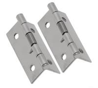 Paire de charnières à fermeture automatique en acier inoxydable 304 pour portes intérieures et armoires avec design fixe non réglable (5,1 cm)