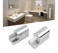 Paire de charnières carrées en ABS pour toilettes à fermeture lente Argenté | Mécanisme de fermeture stable pour salle de bain WC Pan pour pièces de rechange Accessoires de quincaillerie anti-déformation