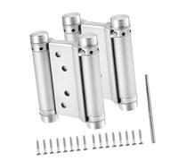 Paire de charnières de porte en acier inoxydable 304, 10,2 cm | Structure de charnière à double action, vis de montage et goupille incluse, pour les tâches d'installation de portes de café