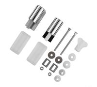 Paire de charnières de siège de toilette à fermeture lente pour poêles standard britanniques - Coque carrée en ABS connecteur silencieux Angle d'ouverture 115° Kit de remplacement