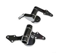 Paire de charnières hydrauliques pour abattant WC en alliage de zinc | Support triangulaire, s'adapte aux trous standard, pour une pièce de rechange idéale pour les charnières cassées ou anciennes