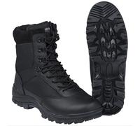 Paire De Chaussures Montantes / Boots Swat En Cuir Noir Miltec - 12827000-50