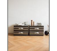 Paire de chevets en bois et métal n°684