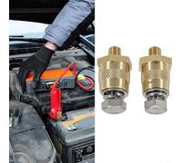Paire de connecteurs de borne M8 en laiton massif - Installation facile - Pinces de serrage pour voitures, bateaux, camions, camping-cars (M8)