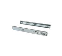 Emuca 3049405 Paire de coulisses/glissières à billes sortie totale et fermeture amortie 45 mm x 300 mm pour tiroir, Zingué, L 300 mm