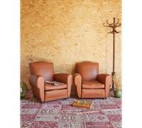 Paire de fauteuils club en cuir n°963