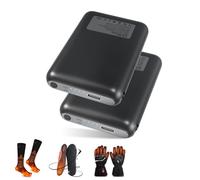 Paire de gants chauffants 5 V 6000 mAh - Batterie pour chaussettes chauffantes - Sortie CC - Batterie rechargeable pour chaussons chauffants (avec contrôle de la température)