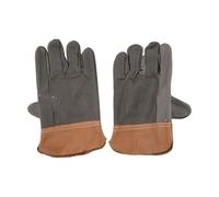 Paire de gants de soudage en cuir de vachette résistants à la chaleur Gants de soudage épais respirants anti-brûlure résistants à l'huile Flexibles pour barbecue soudage électrique Travaux industriels