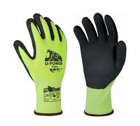 PAIRE DE GANTS DE TRAVAIL, PROTECTION HAUTE VISIBILITÉ ENDUIT NITRILE de 9
