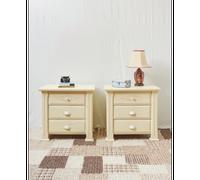 Paire de grands chevets en eucalyptus n°1302