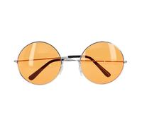 PAIRE DE LUNETTES FESTIVES HIPPIE ORANGE ADULTE