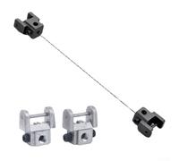 Paire de mandrins de scie à fil métallique pour scie à chantourner, supports ergonomiques pour modélisation et coupe courbe, 2 x 2 cm
