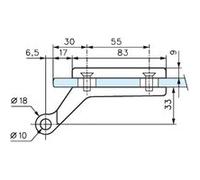 Assa Abloy Paumelle pour feuillure de 35 mm CHR/MAT 4200.31.0