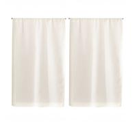 Paire de Petits rideaux Unis en Etamine Blanc 45x60 cm