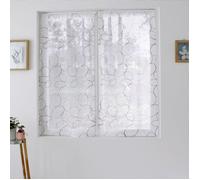 Paire de petits voilages brodés de sphères Bordeaux 60x120 cm