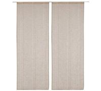 Paire De Petits Voilages En Lin Naturel 60x160 Cm