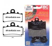EBC Plaquettes de frein FA606 organiques Aramide Avant gauche BMW G 310 R 2016-2018