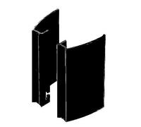 Paire de poignées aileron 300mm ALMA COMPONENTES Entraxe 200mm - Ral9005 Noir - 7060-300-9005