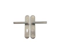 Paire de Poignées Blindées de Sécurité ""KLOSE Besser"" . 2 Béquilles ANGLE VIF - Inox 304.