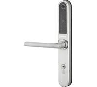 Paire de poignées connectées Intelock Multi, pour porte d'entrée, entr'axes 72mm, argent - INTELOCK