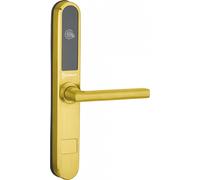 Paire de poignées connectées Intelock Room hôtel, pour porte intérieure, doré - INTELOCK