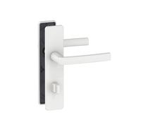 Paire de poignées de porte à condamnation pour WC Vachette KOYA, blanc