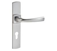 Paire de poignées de porte à cylindre Vachette MUZE chrome velours