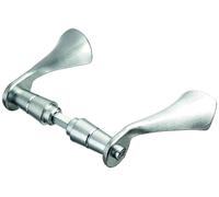 Paire de poignées de porte en métal forgé, galvanisées, dimensions 40 x 115 mm