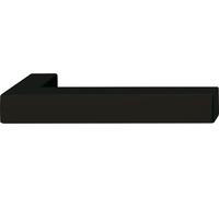 Paire de poignées de porte en verre Malmö, sans rosaces, embout 158 mm Acier inoxydable noir