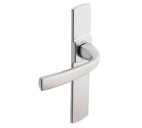 Ensemble de porte sur plaque Muze BEZAULT - Entraxe 195mm - Chrome velours - Bec de cane 4075/6391 - 086441