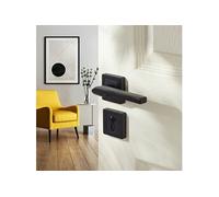 YPP7-S-PE Poignée de porte carré de 7 noir Yale - Modèle Sienna - passage de cylindre euro