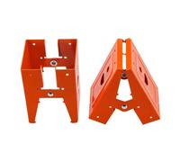 Paire de quincaillerie pour chevalet de sciage avec canaux de planche et | Forme pliable à charnière, trous de fixation préformés, matériel de travail du bois pour projet de rénovation sur site