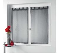Paire de rideaux - CDaffaires - Voilage - Gris - Synthétique - Passe-tringle