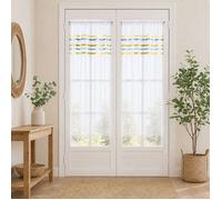 Paire de rideaux droits rayures horizontales Vert clair 70x160 cm