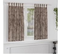 Paire de rideaux en velours œillets Cappuccino 175 x 140 cm (2 pièces)