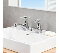 Paire de robinets piliers pour lavabo de salle de bain