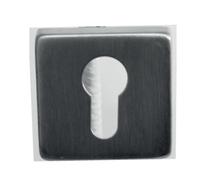 Paire de rosace carrées Inox 304 53 x 53 mm - clé i - 653