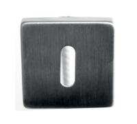 Paire de rosace carrées Inox 304 53 x 53 mm - clé L - 652