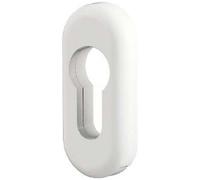 Paire de rosaces en zamak clé I fixation invisible pour béquilles Scoot - blanc brillant VACHETTE