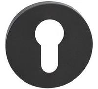 Paire de rosaces JADE Slim en inox clé I ronde noire - HERACLES - B-INOX-SL05N
