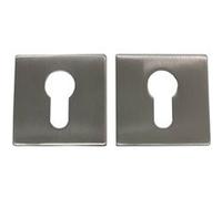 Paire de rosaces JADE Slim SLC clé I carré inox brossé - HERACLES - B-INOX-SLC05 Inox