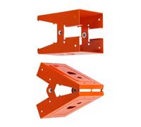 Paire de supports de connecteur Sawhorse, conception de trous de | Réception de panneaux, corps de en acier laminé à froid, stockage pliable entre les projets, matériel de